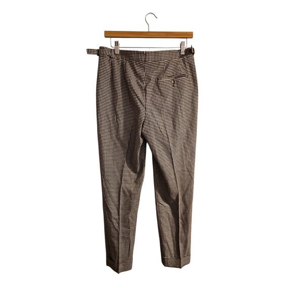Reiss sz 30 waist brown black check cuffed slim leg dress pants MP25 - Picture 3 of 7